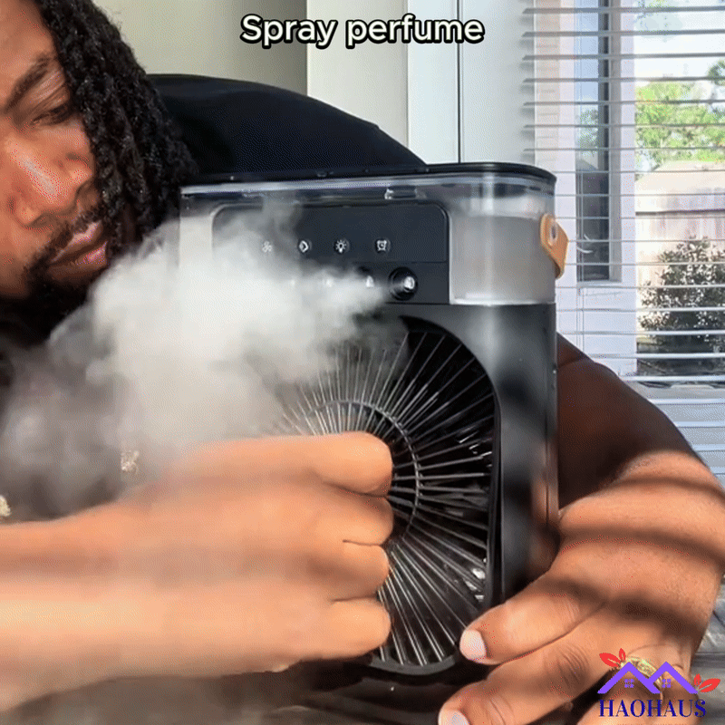 Portable 3 in 1 Mini AC Air Cooler Fan Humidifier with LED Light