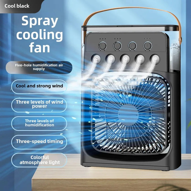 Portable 3 in 1 Mini AC Air Cooler Fan Humidifier with LED Light